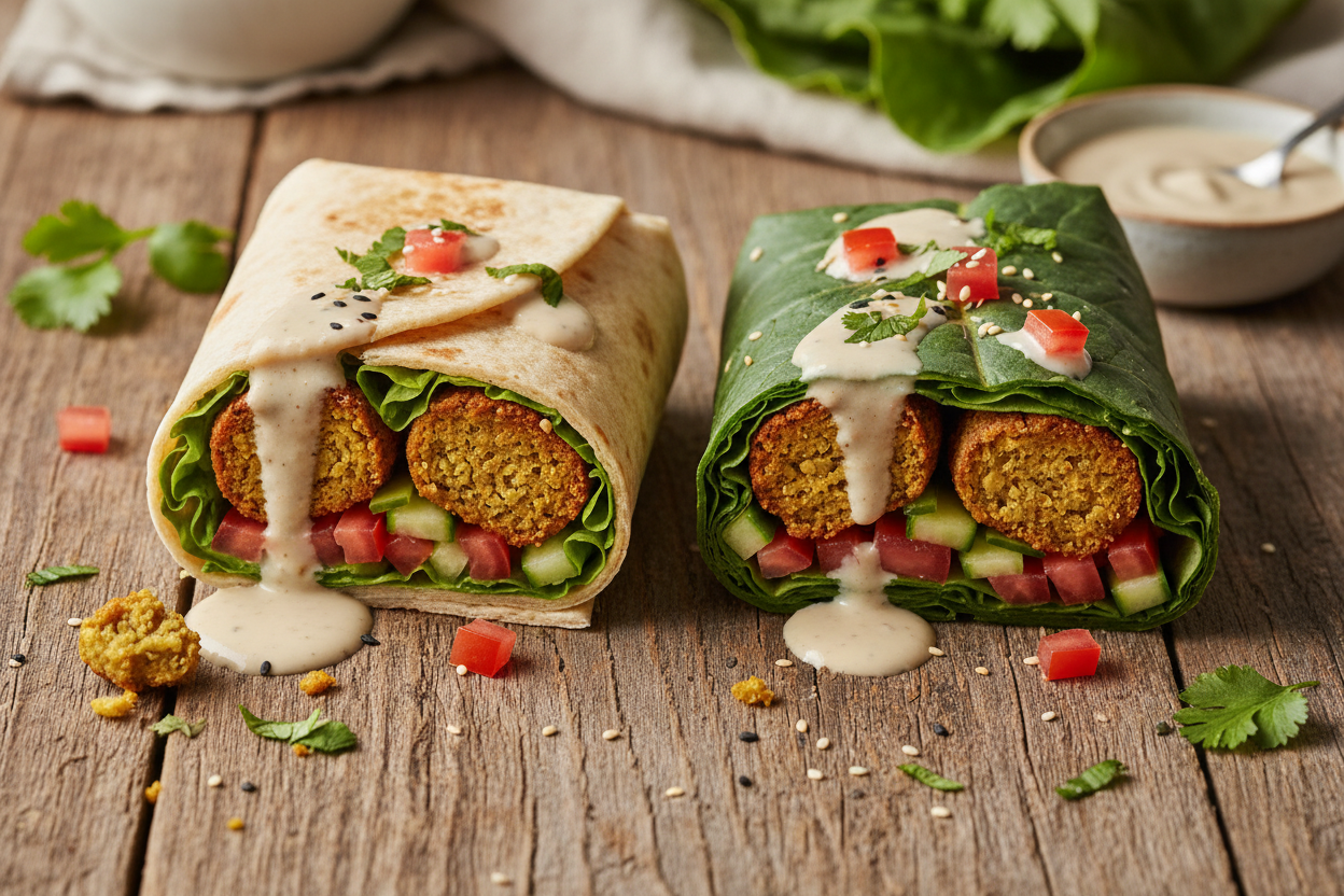 Falafel Wrap with Tahini Sauce